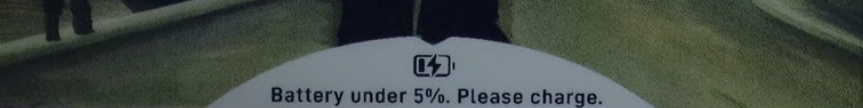 Low battery alert