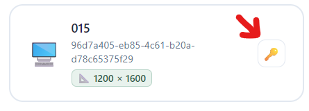 Click the key icon on the device card to download the license file